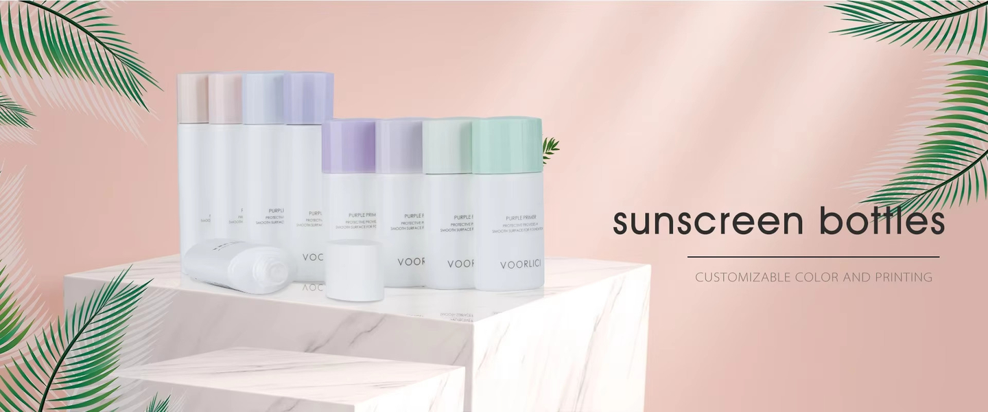 Bouteilles de crème pour le visage