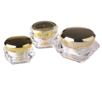 Matériau du collier ACRYLIC 15g 30g 50g Contenant pour la crème pour les yeux de luxe dans un pot de diamant
