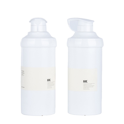 Matériau PP 16 oz 500 ml Bouteille de pompe à lotion en plastique de forme ronde pour grande bouteille sans air