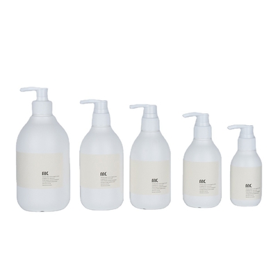 Impression à écran 100ML 200ML 250ML 300ML 500ML Bouteille de shampooing en PE en plastique rond Bouteille à laver les mains