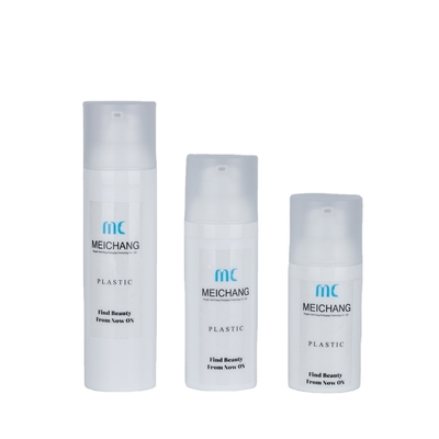 Bouteille de pompe sans air en plastique PP à vis personnalisée pour le lavage du corps 30 ml 50 ml 75 ml