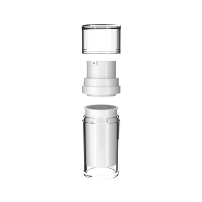 Bouteille à double intérieur de 30 ml 50 ml de capacité Bouteille de luxe émulsion sans air avec bouchon à vis MS