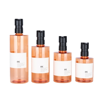 200 ml 250 ml 300 ml 400 ml Bouteille en PET en plastique Bouteille de shampooing Bouteille ronde Bouteille avec pompe à lotion