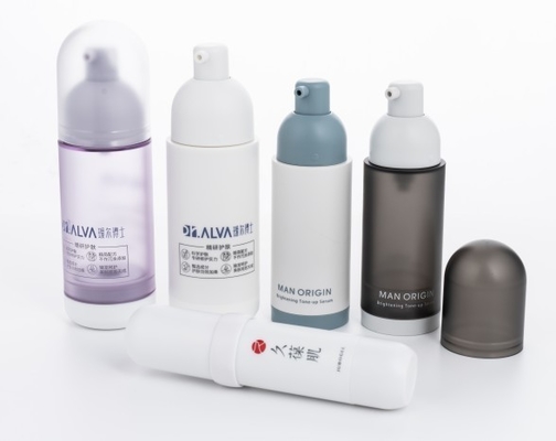 BEAUTY PACKING 30 ml bouteilles de pompe sans air avec sérigraphie et bouchon à vis en vrac