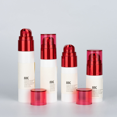 Soins personnels Bouteille sans air de 20 ml 30 ml 40 ml 50 ml avec sérigraphie et matériau PP