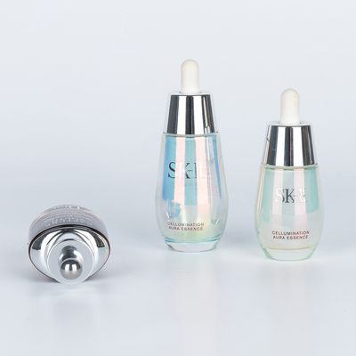 Bouteille de gouttelette en verre ronde compétitive pour sérum et essence 30 ml 50 ml n'importe quelle couleur est acceptable