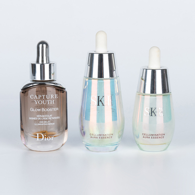 Bouteille de gouttelette en verre ronde compétitive pour sérum et essence 30 ml 50 ml n'importe quelle couleur est acceptable