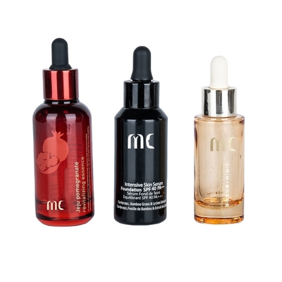 Bouteille à goutte à goutte en verre ronde 30 ml 50 ml pour le sérum d' essence de luxe Zhejiang