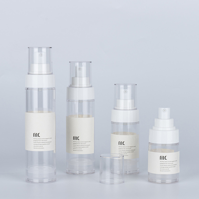 Bouteille sans air de 30 ml, 50 ml, 80 ml et 100 ml de lotion avec pulvérisateur et carton