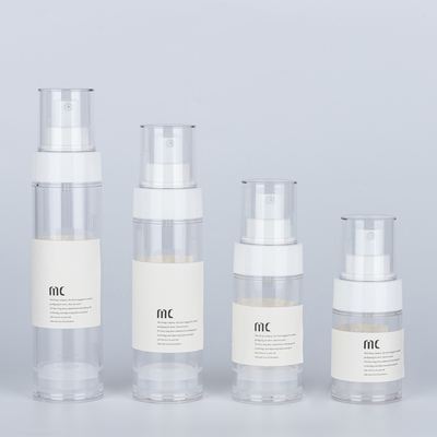 Bouteille sans air de 30 ml, 50 ml, 80 ml et 100 ml de lotion avec pulvérisateur et carton