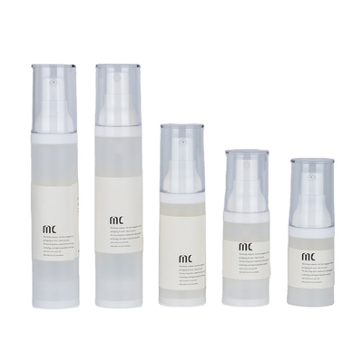 Bouteille de pompe sans air en plastique de 10 ml 15 ml 30 ml 40 ml 50 ml pour crème faciale crème pour les yeux