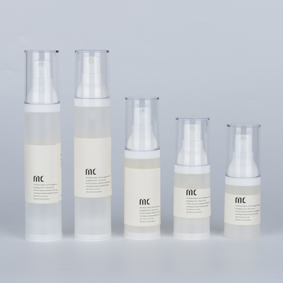 Bouteille de pompe sans air en plastique de 10 ml 15 ml 30 ml 40 ml 50 ml pour crème faciale crème pour les yeux