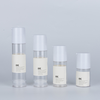 Bouteille de pompe sans air en plastique de 10 ml 15 ml 20 ml 30 ml 50 ml 80 ml 100 ml 120 ml pour les soins de la peau