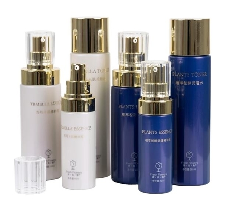 Bouteille cosmétique de 40 ml en matière de collier en PET avec capuchon acrylique et emballage de cosmétiques de luxe