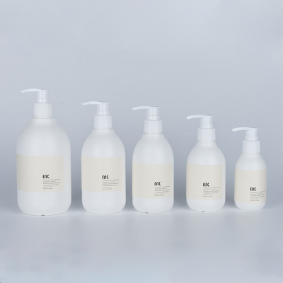 Impression à écran 100ML 200ML 250ML 300ML 500ML Bouteille de shampooing en PE en plastique rond Bouteille à laver les mains