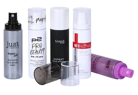 Impression par écran PET plastique cosmétique Spray de brouillard bouteille pour emballage de beauté personnalisé