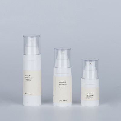 Bouteille de pompe à lotion transparente sans air de 15 ml 30 ml 50 ml avec type de serrage