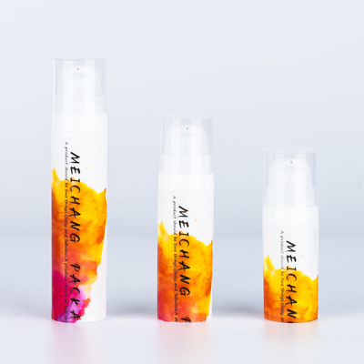 5 ml 10 ml 15 ml PP Bouteille de pompe à lotion blanche sans air Bouteille tonifiante avec bouchon industriel