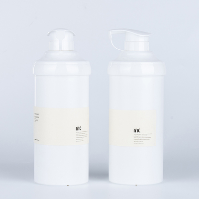 500 ml Bouteille de pompe à lotion en plastique de forme ronde Bouteille sans air Acceptable Logo du client
