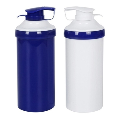 500 ml Bouteille de pompe à lotion en plastique de forme ronde Bouteille sans air Acceptable Logo du client
