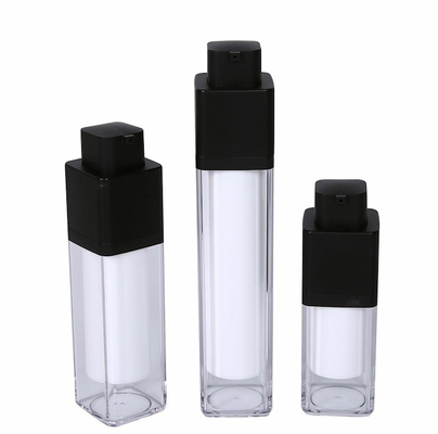 Bouteille de lotion acrylique sans air de 20 ml, 30 ml et 50 ml avec pompe sans air et sérigraphie