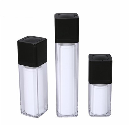 Bouteille de lotion acrylique sans air de 20 ml, 30 ml et 50 ml avec pompe sans air et sérigraphie